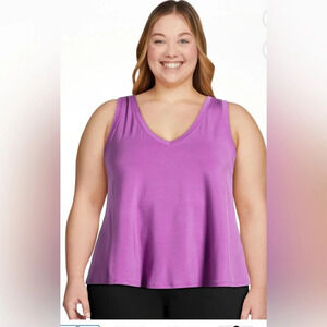 Time and Tru women’s hi low iris orchid tank top size XXXL